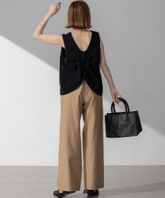 23区 【洗える】ツイストデザイン ノースリーブ ニット