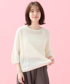 ANY 【洗濯機可/アンチピリング】ギマハーフスリーブニット