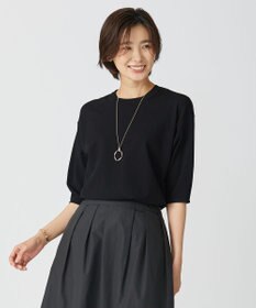 J.PRESS LADIES 【洗える】 レーヨンエリートストレッチ パフスリーブ ニット