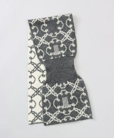 AURORA 【 LANVIN COLLECTION（ランバン コレクション） 】カシミヤ100%ニットキャンディーマフラー(WASH)