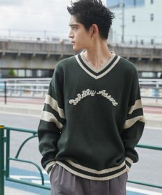 WEGO ラインチルデンニットプルオーバー