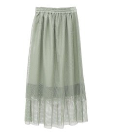 Green Parks メッシュティアードスカート