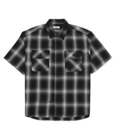 WEGO 【ユニセックス着用ITEM/SMLサイズ展開】オンブレチェックシャツ（SS）