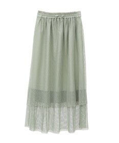 Green Parks メッシュティアードスカート