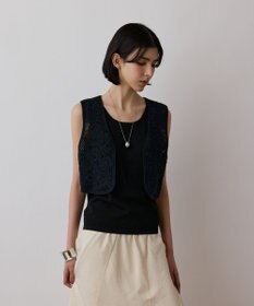 GRACE CONTINENTAL メッシュembジレ