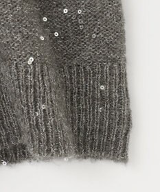 自由区 【アンサンブル対応・洗える】スパンコールプルオーバー ニット