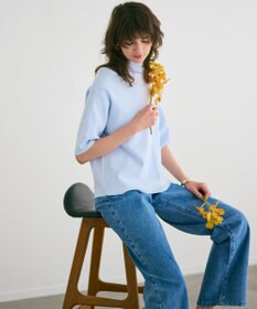 BEIGE， 【洗える・SPRiNG 3月号掲載】FICUS / デニムワイドストレートパンツ