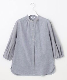 J.PRESS LADIES 【洗える・吸水】 BEZピンチェック スタンドカラー ブラウス