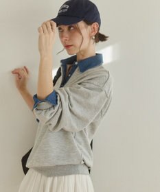 WEGO 【ANGIE VINTAGE】デニム襟スウェット