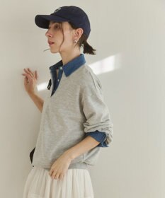 WEGO 【ANGIE VINTAGE】デニム襟スウェット