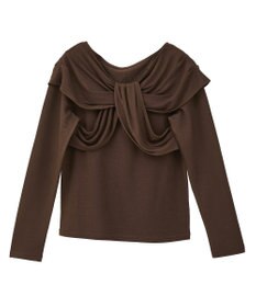 earth music&ecology リボンライクドレーププルオーバー