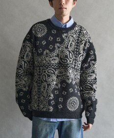 CRAFT STANDARD BOUTIQUE ペイズリー柄ニットプルオーバー