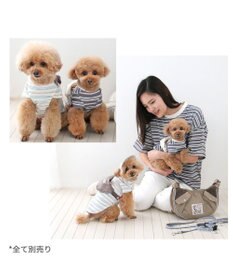 PET PARADISE スヌーピー お揃いTシャツ マルチボーダー《ホワイト》 小型犬