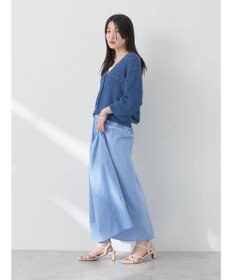 earth music&ecology 透かし編みテープヤーンカーディガン