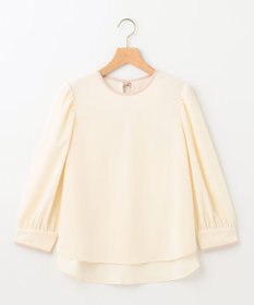 組曲 【洗える】バイカラージョーゼットバックリボン ブラウス