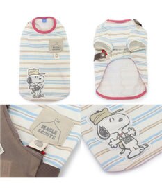 PET PARADISE スヌーピー お揃いTシャツ マルチボーダー《ホワイト》 小型犬