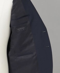 GOTAIRIKU 【オールシーズン対応】WOOL×POLYESTER ライトウェイト スーツ（ネイビーストライプ）