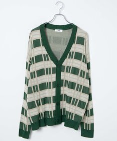 WEGO 【ユニセックス着用ITEM】オーバーフィットドライタッチパターンカーディガン