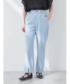 earth music&ecology カットツイルスリットセミフレアパンツ