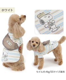 PET PARADISE スヌーピー お揃いTシャツ マルチボーダー《ホワイト》 小型犬