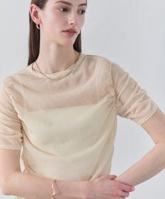 BEIGE， TOPAZ / アレンジギャザー ニット