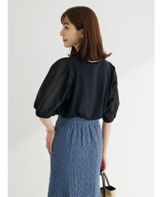 Green Parks 袖シアードッキング５分袖カットプルオーバー