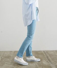 caqu slim straight ハイブリットストレッチストレートデニム