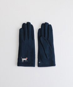 ORuKuBET おさんぽねこ刺繍ジャージグローブ(WOMEN)【タッチパネル対応】