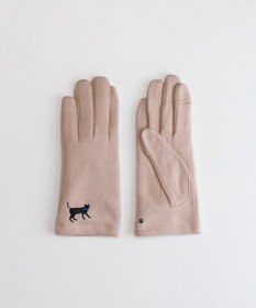 ORuKuBET おさんぽねこ刺繍ジャージグローブ(WOMEN)【タッチパネル対応】
