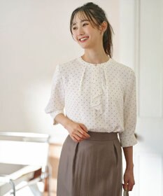 ANY SIS L 【洗える】ラッフルボウ ブラウス