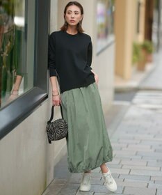 ICB L 【洗える】 シンセティックダブルフェイス ニットプルオーバー