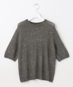 自由区 【アンサンブル対応・洗える】スパンコールプルオーバー ニット