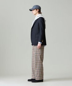 J.PRESS MEN カシミヤタッチワイド イージーチェックパンツ