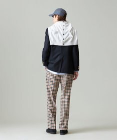 J.PRESS MEN カシミヤタッチワイド イージーチェックパンツ