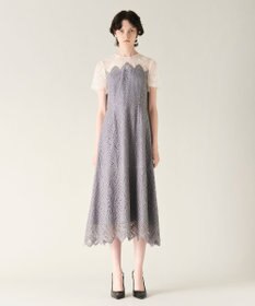 GRACE CONTINENTAL レース切替フレアドレス