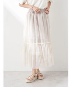 earth music&ecology ティアードチュールスカート