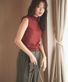 Feroux 【洗える・アンサンブル】パールポイントアンサンブル ニット