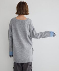 YECCA VECCA 袖レイヤードソフトニット