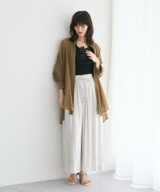 YECCA VECCA 【セットアップ可能】シルキータックワイドパンツ