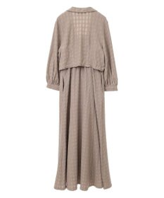 earth music&ecology ＳＥＴ２点ジャカードシャツ＋キャミドレ