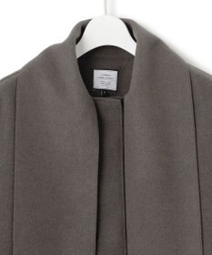 J.PRESS YORK STREET 【WOMEN】NEEDLE JERSEY マフラー付コート