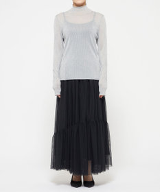 uncrave 【手洗い可】ラメ シアー ハイネック ニット（uncrave STANDARD）