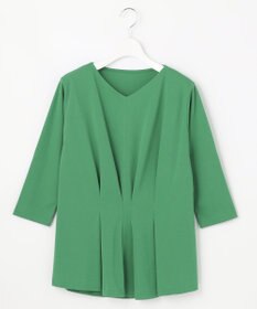 自由区 L 【放湿性/保湿性】イージートップス タックディテール カットソー