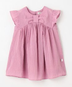 組曲 KIDS 【100㎝】ギンガムサッカー ワンピース