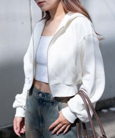 WEGO 【あったか】裏起毛Wジップショートパーカー