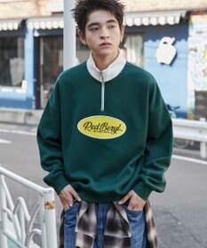 WEGO サークルロゴハーフジッププルオーバー