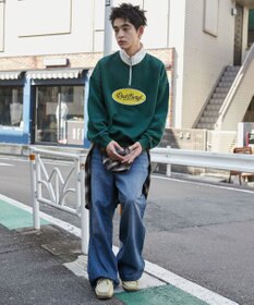 WEGO サークルロゴハーフジッププルオーバー