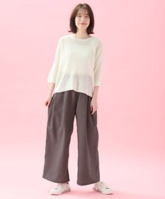 ANY 【洗濯機可/アンチピリング】ギマハーフスリーブニット