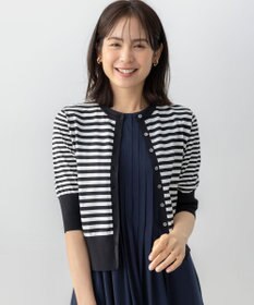 組曲 L ドライタッチ 5分袖カーディガン