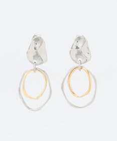 ANY 【WEB限定】ミックスメタルリングピアス(両耳用)